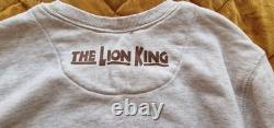 Sweatshirts embossés rares du musical Broadway Le Roi Lion M et L Disney Théâtral