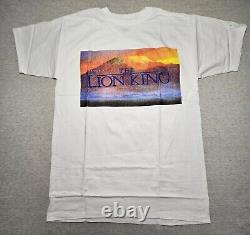 T-shirt de première du film Disney Le Roi Lion pour adulte, taille large, fabriqué aux États-Unis, vintage avec couture unique.