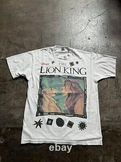 T-shirt graphique Disney du film Le Roi Lion Simba Nala des années 90 de taille XL