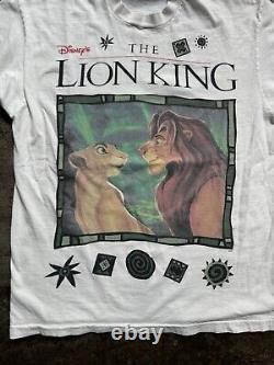 T-shirt graphique Disney du film Le Roi Lion Simba Nala des années 90 de taille XL