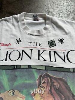 T-shirt graphique Disney du film Le Roi Lion Simba Nala des années 90 de taille XL