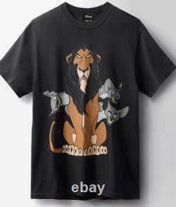 T-shirt noir Disney Bobby Kim Scar Le Roi Lion taille XL