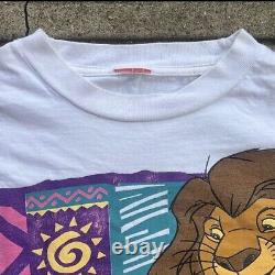 T-shirt promotionnel vintage du film Le Roi Lion de Disney des années 1990