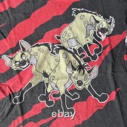 T-shirt rayé des hyènes du Roi Lion Disney des années 90