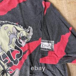 T-shirt rayé des hyènes du Roi Lion Disney des années 90