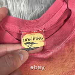 T-shirt vintage Disney Le Roi Lion Tie Dye Ombre à couture simple