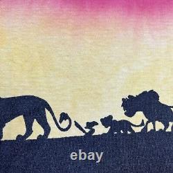 T-shirt vintage Disney Le Roi Lion Tie Dye Ombre à couture simple T-shirt vintage Disney Le Roi Lion Tie Dye Ombre à couture simple