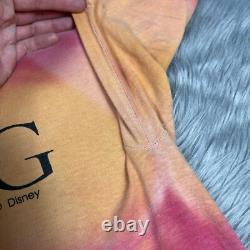 T-shirt vintage Disney Le Roi Lion tie-dye ombre à couture simple