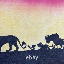 T-shirt vintage Disney Le Roi Lion tie-dye ombre à couture simple
