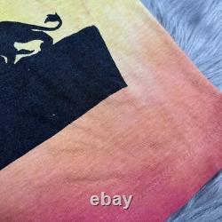 T-shirt vintage Disney Le Roi Lion tie-dye ombre à couture simple