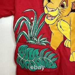 T-shirt vintage Le Roi Lion Simba Timon des années 90 taille enfant 4 6 SM Disney Store RARE