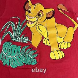 T-shirt vintage Le Roi Lion Simba Timon des années 90 taille enfant 4 6 SM Disney Store RARE