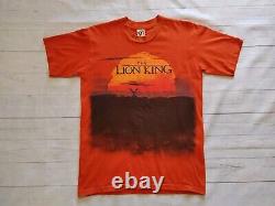 T-shirt vintage années 90 Disney Le Roi Lion à couture simple double face taille moyenne