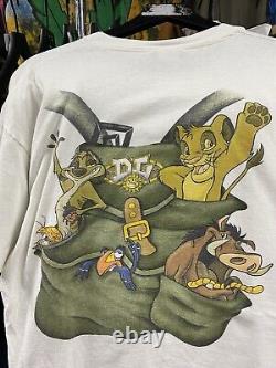 T-shirt vintage des années 90 du film Le Roi Lion de Disney en taille XLarge