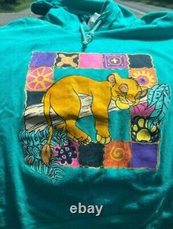 T-shirt vintage rare Le Roi Lion Disney Simba à manches courtes pour enfants taille 10.