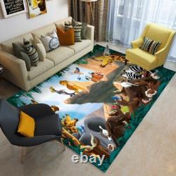 Tapis de sol pliable rectangulaire Disney Le Roi Lion, tapis antidérapant