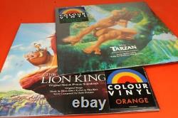 Tarzan + Le Roi Lion Walt Disney B. O. F. Épuisé 2023 2 LP Ensemble Vinyle Coloré