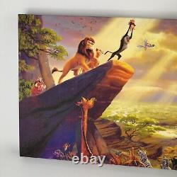 Thomas Kinkade Lion King Imprimer 31'' X 16'' Accent Encadré Disney 2012 Genuine Vgc