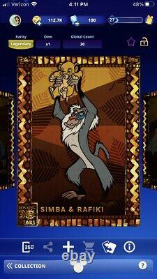 Topps Disney Collect Simba/Rafiki Le Roi Lion 30ème Anniversaire Légendaire LE 30