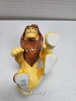 Très rare! 1994 Disney Le Roi Lion Mufasa & Simba Ensemble de figurines en céramique par Schmid