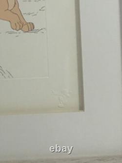 Trésors Disney Lion King Gravure Serigraphie Simba & Nala 1994 Avec COA Encadré