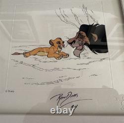 Trésors Disney - Tirage encadré du Roi Lion signé par l'artiste SCAR & SIMBA MIB