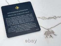 Trésors authentiques Disney Collier en argent diamant éléphant du Roi Lion