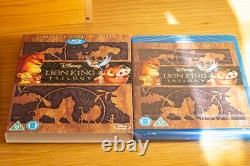 Trilogie Le Roi Lion Édition Limitée Boîte en Bois Blu-ray DVD Très Rare jamais utilisée