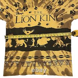 VTG Le Roi Lion Disney Jerry Leigh T-shirt en tie-dye usé à une seule couture L