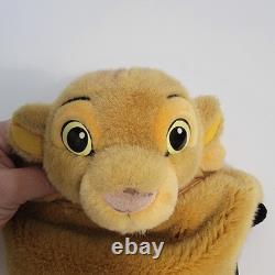 VTG années 90 Disney Le Roi Lion Simba Petit Peluche Sac Banane Rare