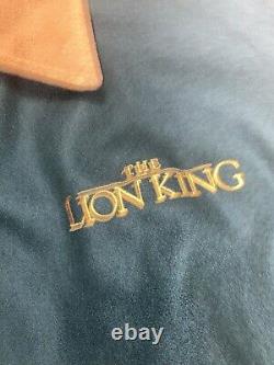 Veste bombardier en daim et laine Lion King Vintage des années 90 de Disney, taille Large