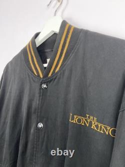 Veste bomber vintage des années 90 Disney Le Roi Lion Taille L Unisexe Fabriquée aux États-Unis