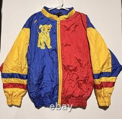 Veste coupe-vent Disney vintage Le Roi Lion pour enfant ! Rouge, bleu, jaune ! Un indispensable ! Taille 6