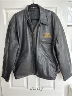 Veste en cuir vintage du Roi Lion 1994