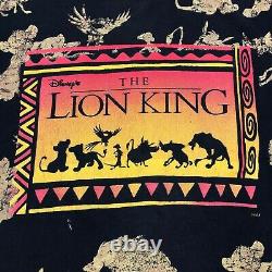 Vintage 1990s Disney Le Roi Lion Tout Sur Imprimer Film Tee T Shirt Taille XL 90s