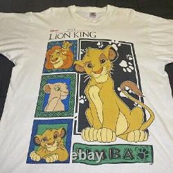Vintage 1994 Disney Le Roi Lion Simba Nala Shirt XL Mufasa Toy Story Aladdin