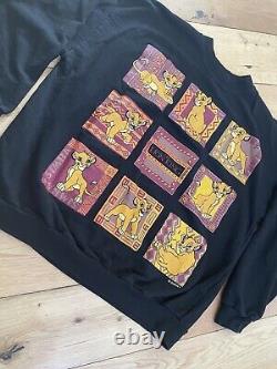 Vintage 1994 Disney Lion King Sweatshirt Taille Homme XL Graal Piece Impression Graphique
