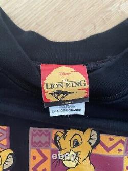 Vintage 1994 Disney Lion King Sweatshirt Taille Homme XL Graal Piece Impression Graphique