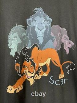 Vintage 1994 Lion King Scar Disney Film Graphic Promo Tee Chemise Taille XL