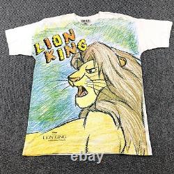 Vintage 90s Lion King Disney Film Film Promo T-shirt Original Aop Adulte Grand