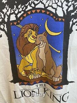 Vintage 90s Lion King Disney Film Promo T Shirt Original Aop Adulte Osfa XL