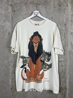 Vintage 90s Scar Disney Lion King Movie Promo Tee Shirt Taille XL