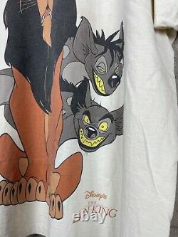 Vintage 90s Scar Disney Lion King Movie Promo Tee Shirt Taille XL