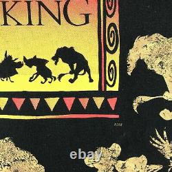 Vintage 90s The Lion King Walt Disney T-shirt XL Film Dessin Animé Hip Hop