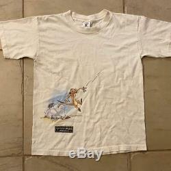 Vintage Disney All Over Imprimer Le Roi Lion Timon & Pumba Taille T-shirt 90 M Vtg