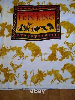 Vintage Disney Le Roi Lion All Over Imprimer Promo Blanc Tee Osfa 90 Vtg Rare