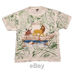 Vintage Disney Le Roi Lion All Over Imprimer T-shirt Osfa