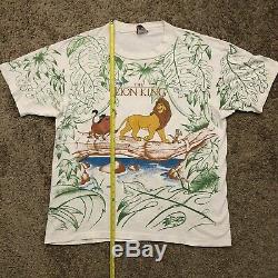 Vintage Disney Le Roi Lion All Over Imprimer T-shirt Osfa