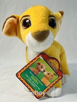 Vintage Disney Le Roi Lion Simba et Nala En Amoureux Peluche Baiser Neuf avec Étiquette