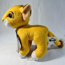 Vintage Disney Le Roi Lion Simba et Nala En Amoureux Peluche Baiser Neuf avec Étiquette